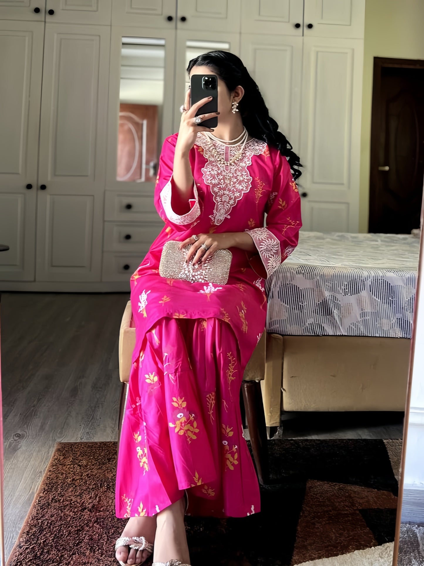 Fancy Embroidery Sharara 2-Piece Set