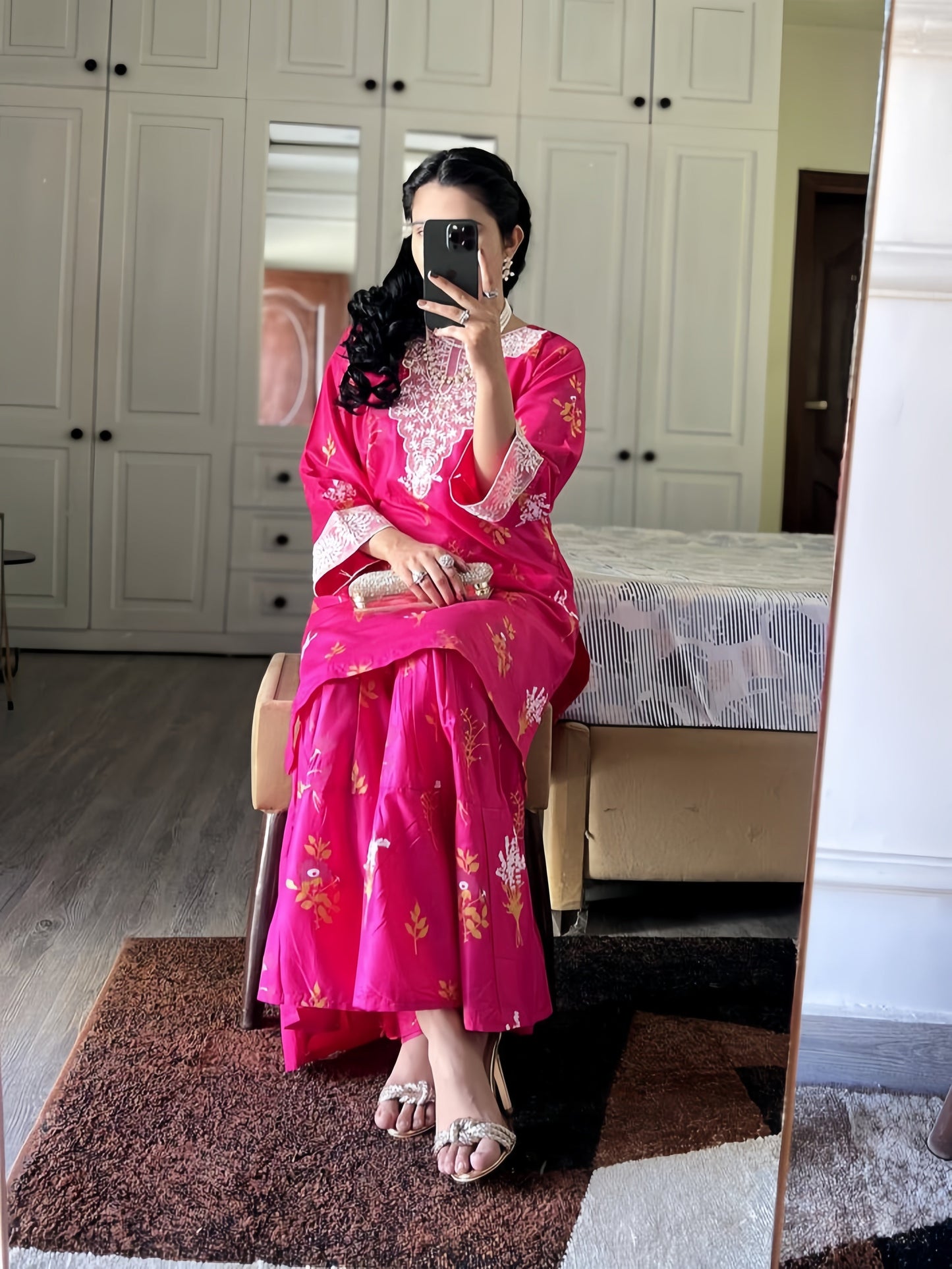 Fancy Embroidery Sharara 2-Piece Set