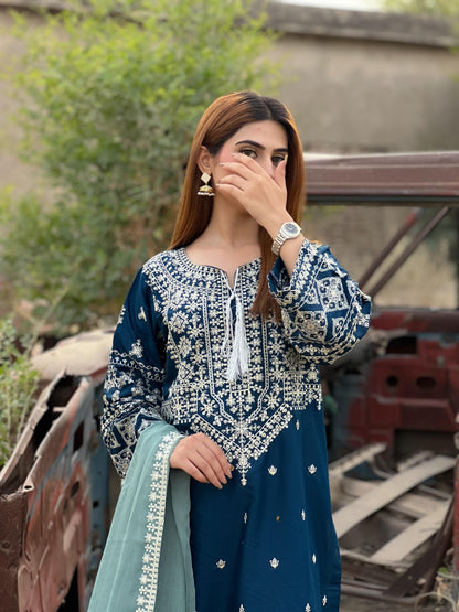 ZARA EMBROIDERED 3PC