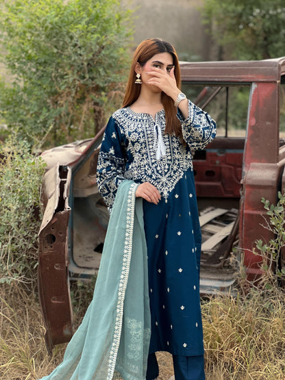 ZARA EMBROIDERED 3PC